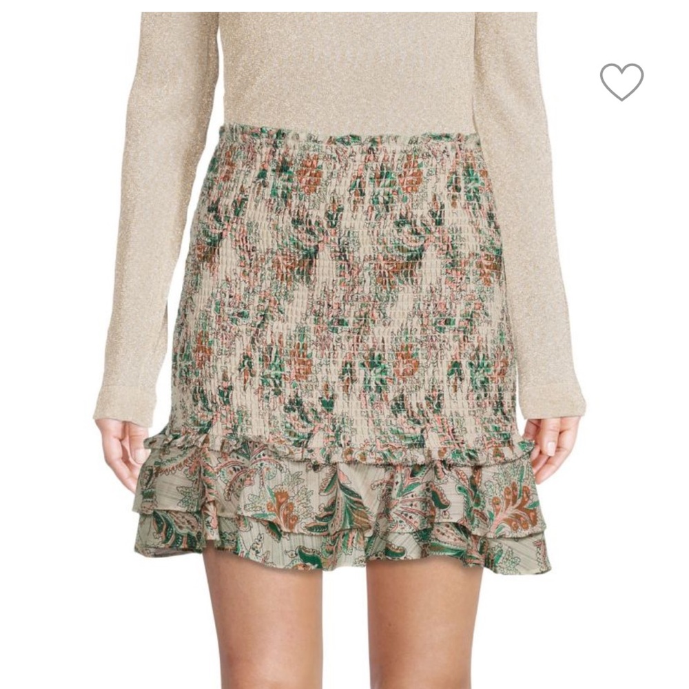 Veronica Beard Melodie Smocked Mini Skirt